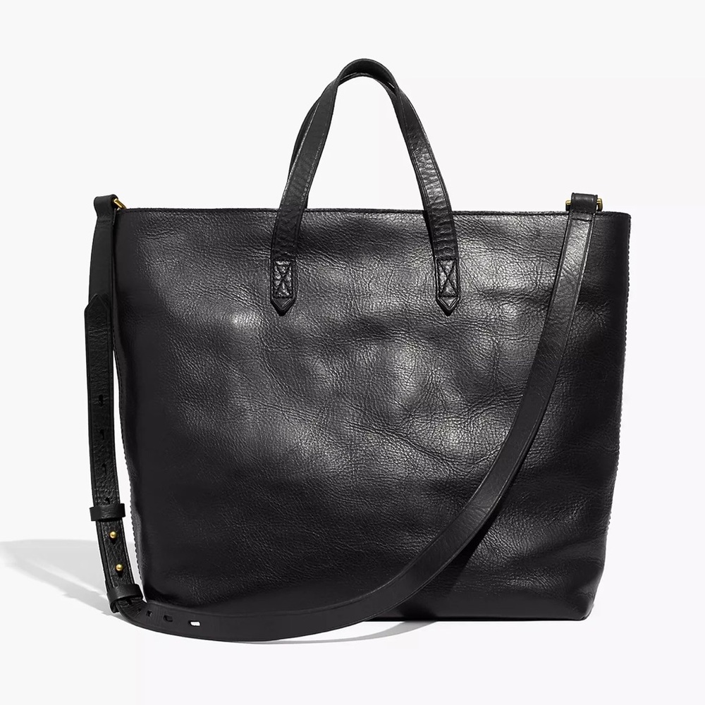 Black Leather Transport Madewell bag